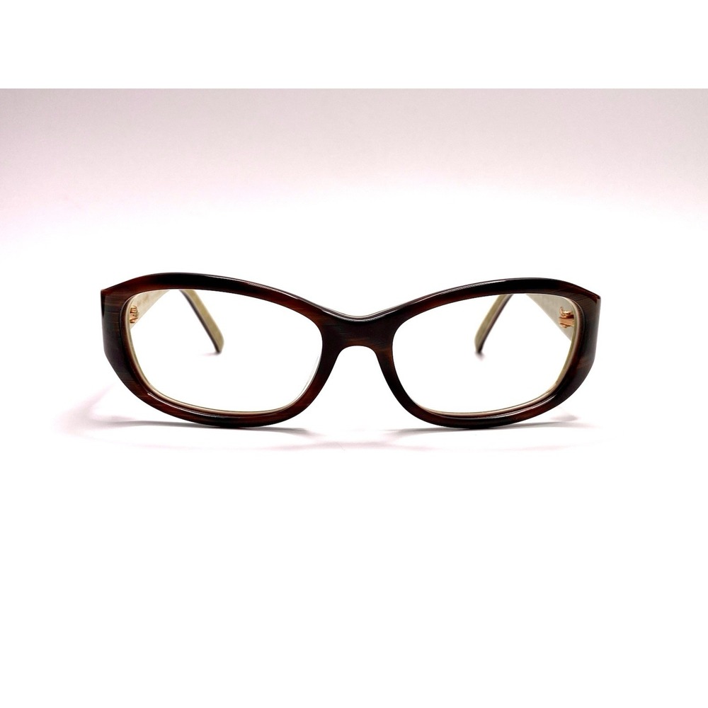 NEW Kate Spade NY Brown Oval Wrap Glasses Green Interior Italy DEE/S 54 17 120